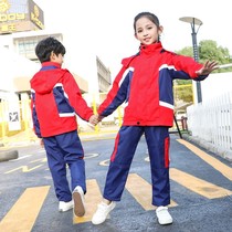 Primary school uniforms winter thickened submachine clothes can be detached three sets of kindergarten landscaped sports suit sports suit hot pins