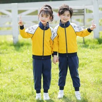 Kindergarten Garden Clothing Spring Autumn Clothing Pure Cotton Sports Clothing Three Sets Yellow Children Banfu Elementary School Children School Uniforms Sentiment