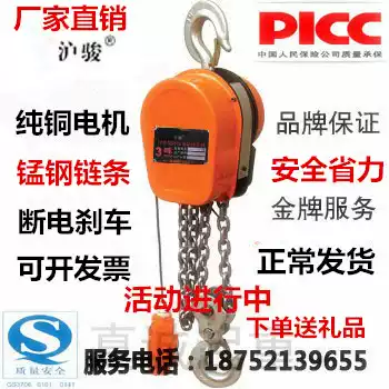 Promotion of new boutique 1T3 M DHS ring chain electric inverted chain hoist chain multifunctional hoist