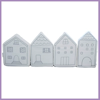 Домик, белые бортики, 4 штук, 120см