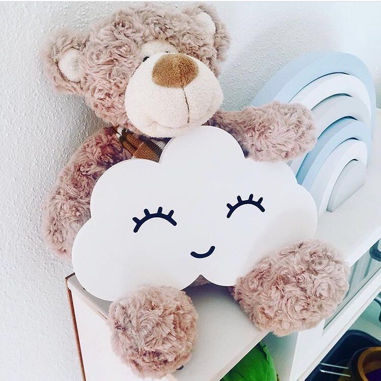 In Nordic Cute White Stereo Cloud Lactation Lactation Face Wall Stick Kindergarten Early Teaching Children's Bed Head Face