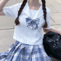 White no Ben jk uniform genuine short sleeve basic orthodox Kansai jacket summer short white shirt Women spot