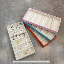 Optical store display props counter multi-grid tray sunglasses optical frame storage box glasses display box tray