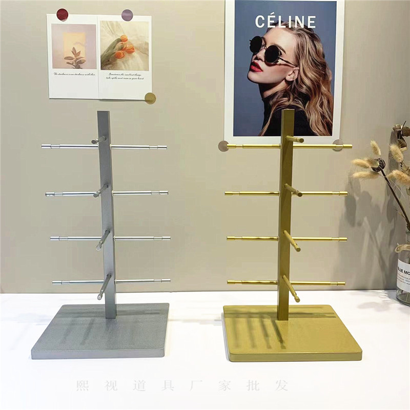 Sunglasses Display Stand Metal Storage Rack Eyewear Store Paint-Coated Props Display Luxury Eyewear Stand