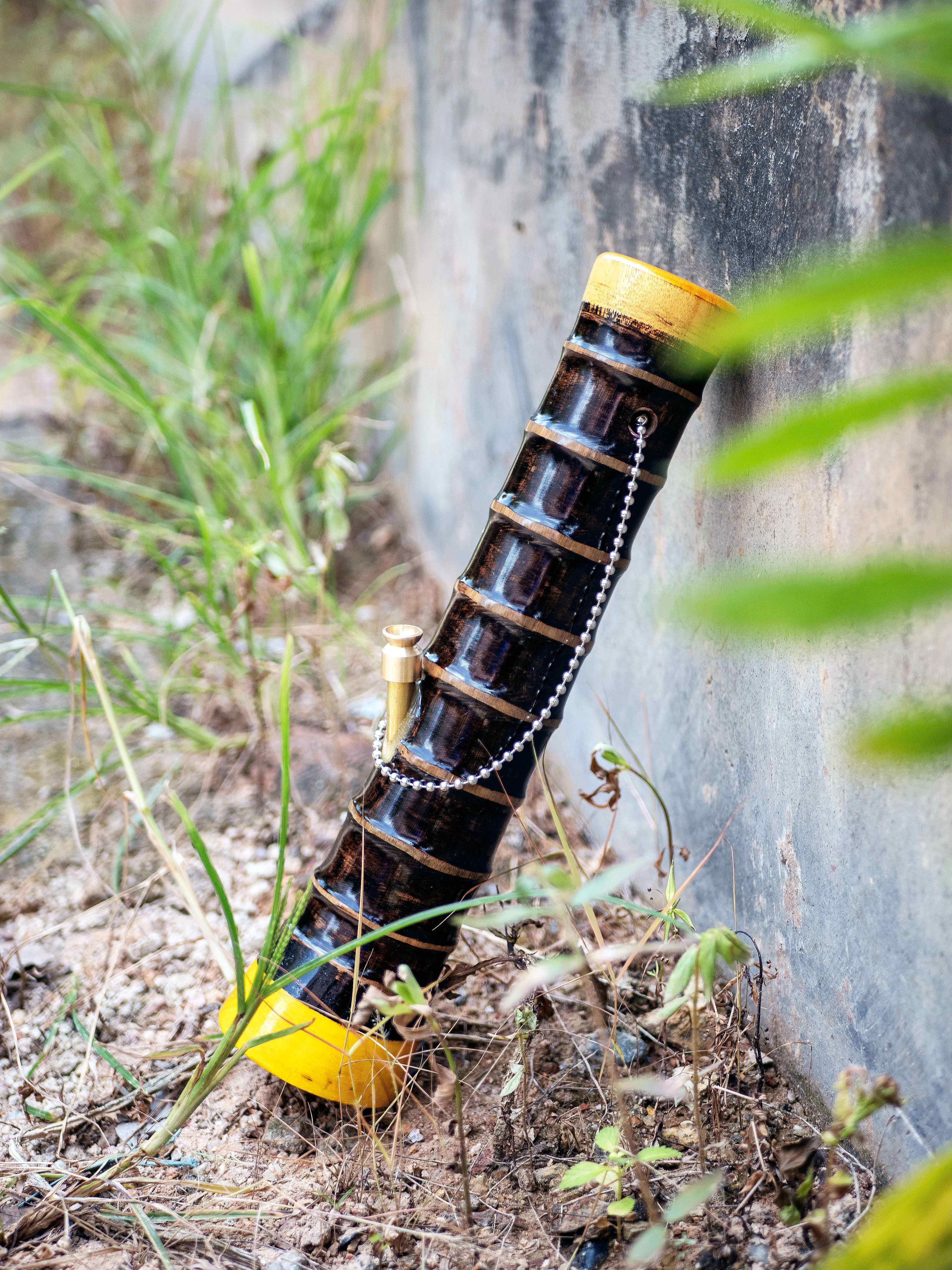 Bamboo head hookah mini luxury jade mouth wooden bottom Guangdong Yunnan smoking set pipe hookah bamboo high-end tobacco rod