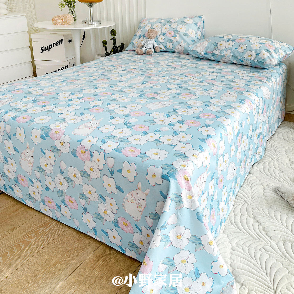 お の Ono 100% cotton sheets single piece cotton student dormitory 1 5 meters single 1 8 double sheets