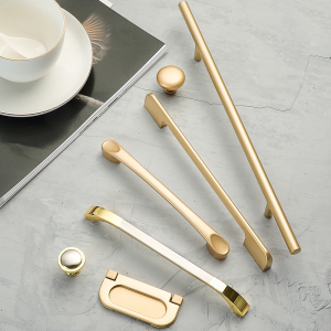 【买一送一再送门碰】北欧轻奢金色柜门拉手