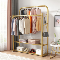 xq clothes hanger home ground floor double bar type folding clothes hat rack bedroom inner simple floor balcony hanging sunning clothes rack