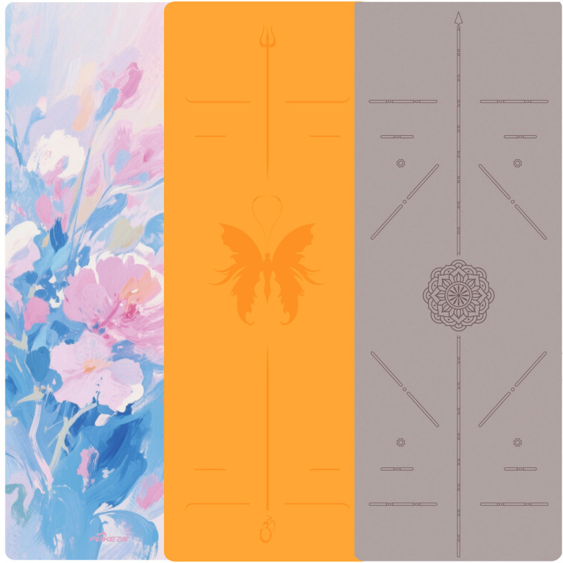 Export Surplus Non-Slip Pu Leather Rubber Yoga Mat for Men and Women, Fitness Exercise, Jump Rope, Cushioning, Minor Imperfections