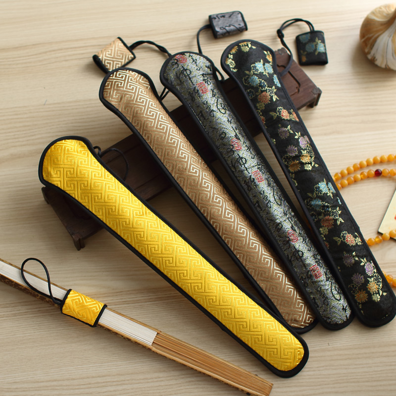 Wenwan Folding Fan Fan Cover Su Gong Fan Hoop Fan Bag Set Su Jin Fan Buckle Fan Hemp Storage Bag Folding Fan Hoop