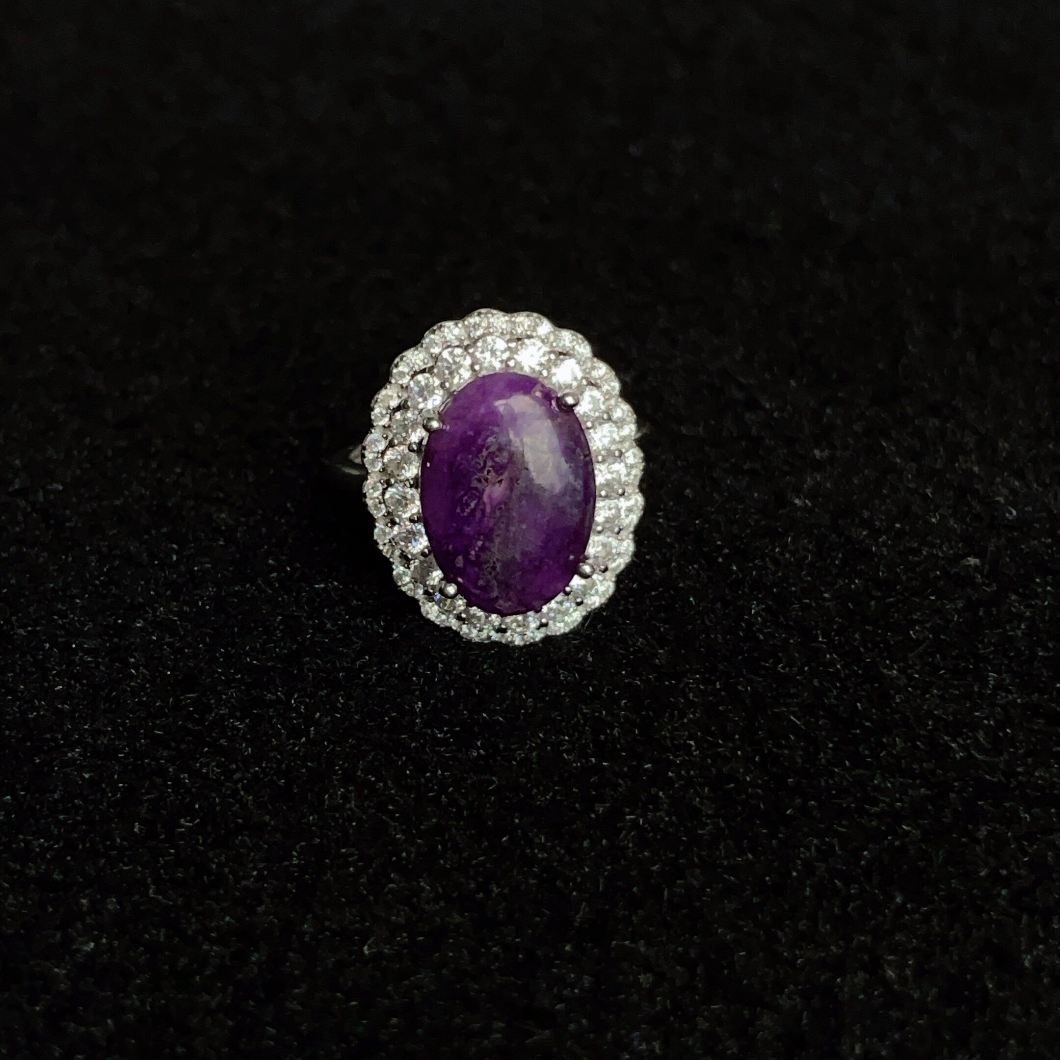 South Africa Shuklai Royal Purple Cabochon Ring