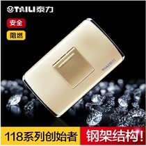 TeForce 118-type open double control switch Champagne gold single link double control switch One single open two bits 1 open