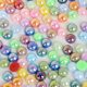 Half-sided ABS imitation pearl semi-circle flat-bottom patch handmade diy material bracelet sticky bow colorful bead accessories