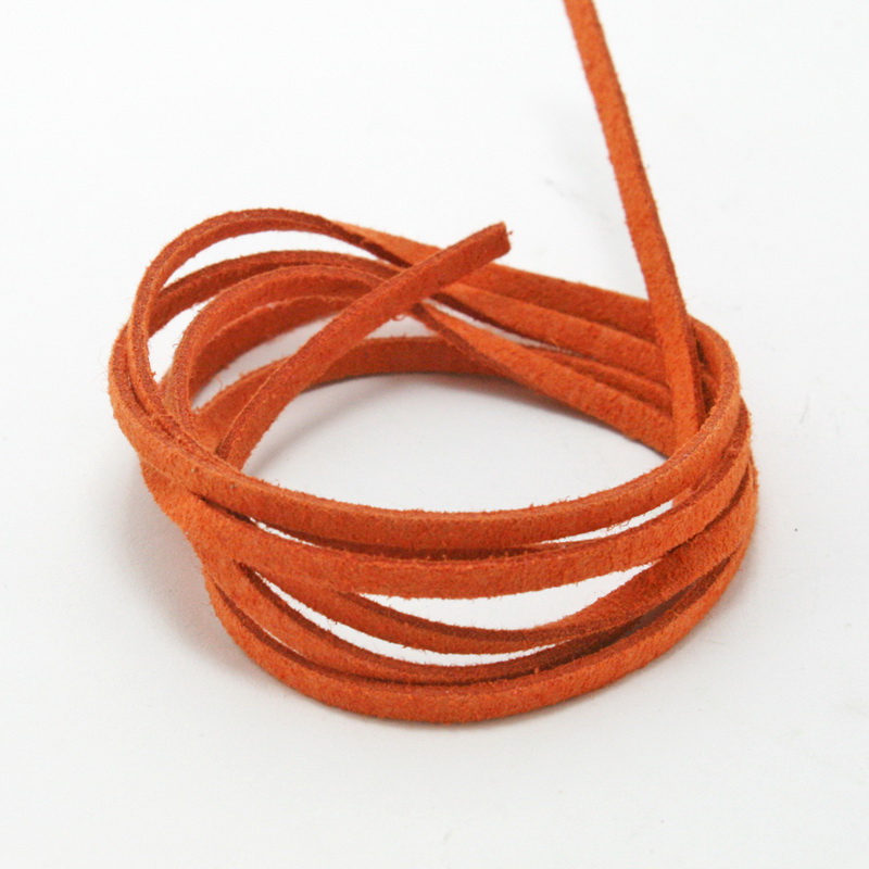 DIY handmade trang sức phụ kiện chất liệu vòng tay vòng cổ vòng chân dây thừng 3 mặt nhung Hàn Quốc dây da vuông 1 m - Vòng chân lắc chân thủ công