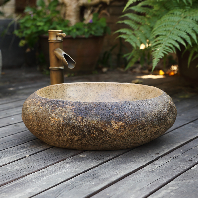 Natural stone basin Stone washbasin Vintage pebble table basin Natural stone washbasin Art basin washbasin