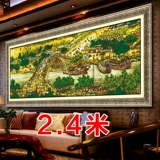 Qingming Shanghe Tu Cross Emelcodery 2021 Линейная вышивка печать гостиная ландшафт Древние персонажи 2m живопись новая специальная