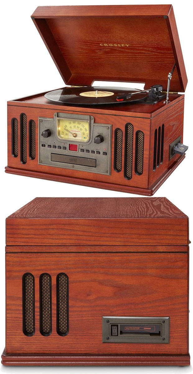 Hoa Kỳ mua máy ghi âm vinyl Crosley CR704D ghi âm băng ghi âm Bluetooth CD một 	đầu đĩa than audio technica at-lp3	