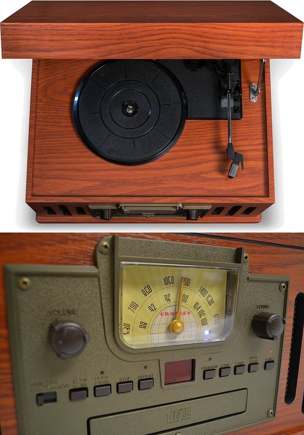 Hoa Kỳ mua máy ghi âm vinyl Crosley CR704D ghi âm băng ghi âm Bluetooth CD một 	đầu đĩa than audio technica at-lp3	
