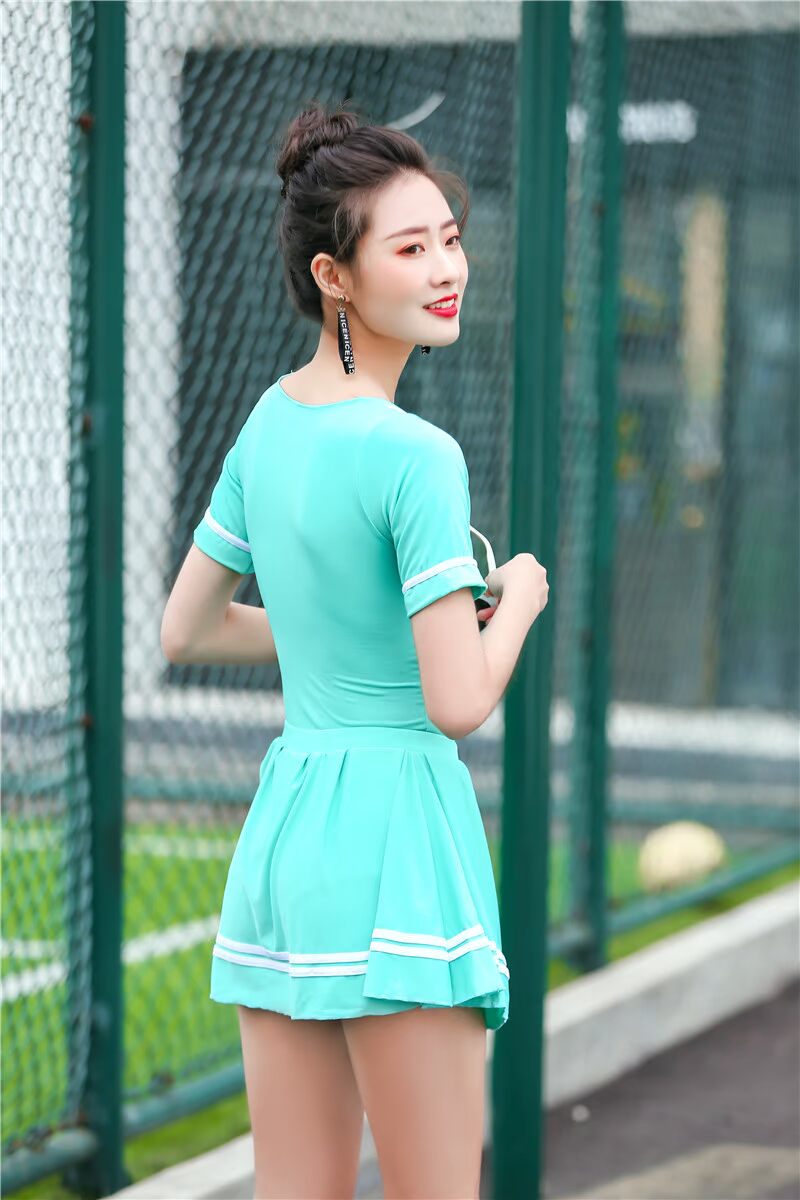Mới váy đỏ đen nửa tay áo du lịch một mảnh Ngọt ngào thời trang bảo thủ gian hàng nhà máy áo tắm trực tiếp đồ bơi nữ liền thân dài tay quần dài