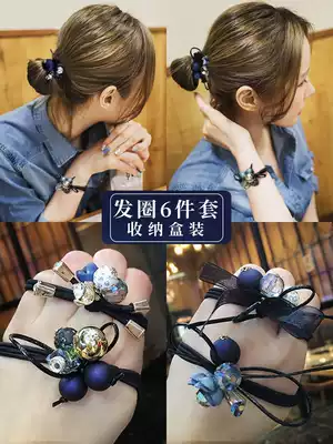 Hairband female Korean cute ins Net red Hairband Korean simple hair rubber band hipster hair rope headwear