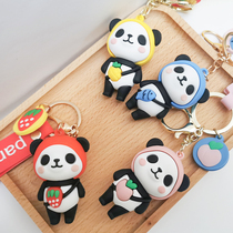 Net red refueling duck school bag keychain Female car cartoon doll pendant Cute ins school bag hanging ring cup pendant