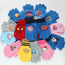 Two childrens gloves five finger gloves wool Hello Kitty adult girl magic gloves