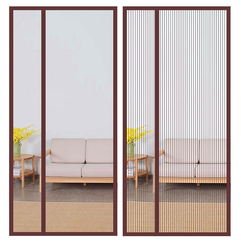 New Side-Opening Full Magnetic Mosquito Net Door Curtain with Velcro Self-Adhesive Diamond Mesh Material Window Screen, No-Drill Partition Curtain