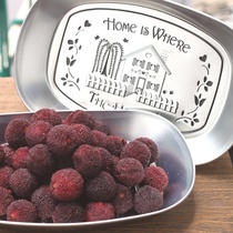 Fruit plate living room fashion creative living room snack plate iron fruit plate candy snack plate dried fruit plate can be used as bone plate