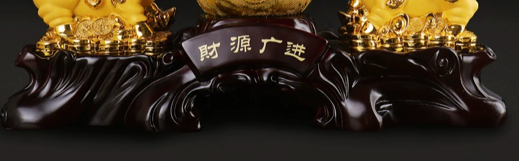 Caiyuan Guangjin Pig Lucky Zodiac Golden Pig Home Phòng khách Tủ rượu Trang trí Trang trí cửa hàng tân gia Quà tặng khai trương - Trang trí nội thất