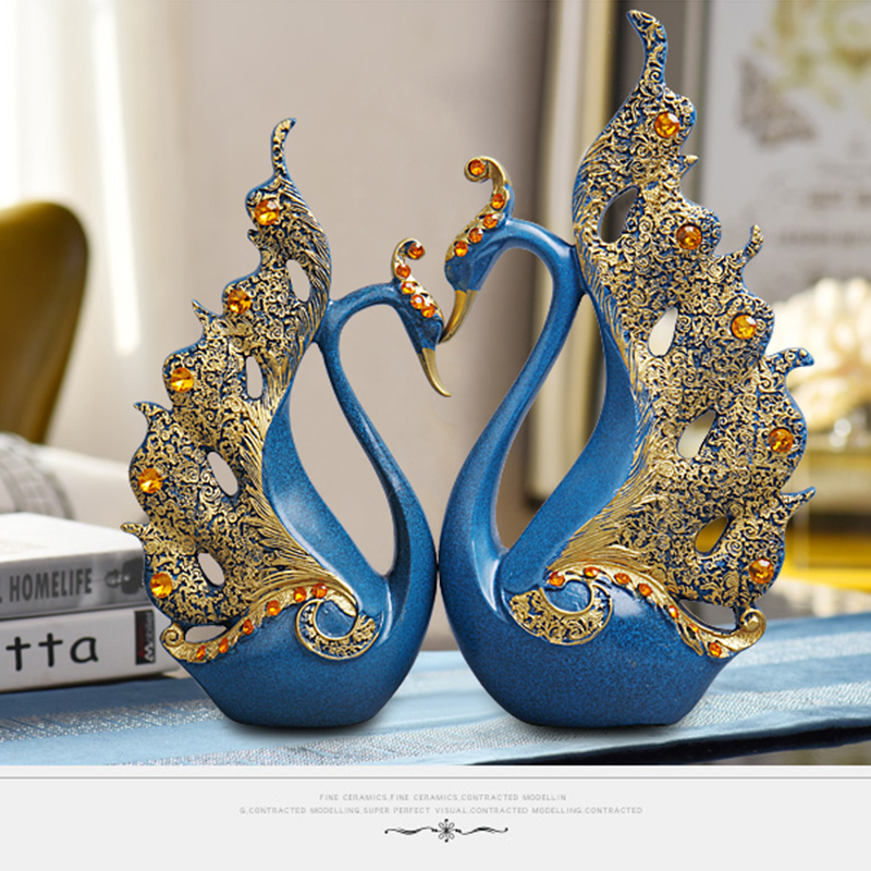 Creative European handicraft home TV wine cabinet decoration living room porch decoration housewarming wedding gifts