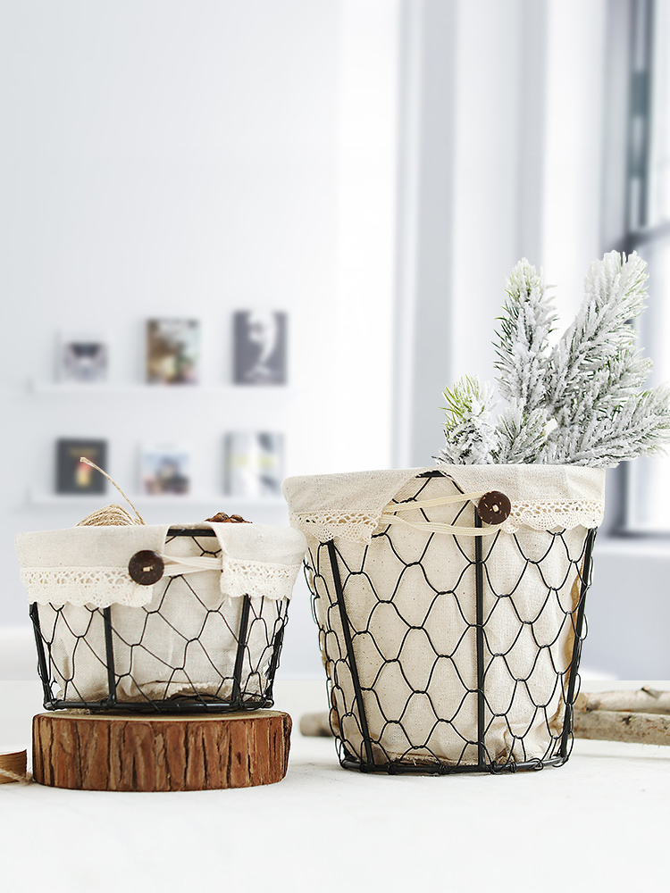 ZAKKA fabric iron living room coffee table snack remote control storage box box storage basket tabletop storage basket