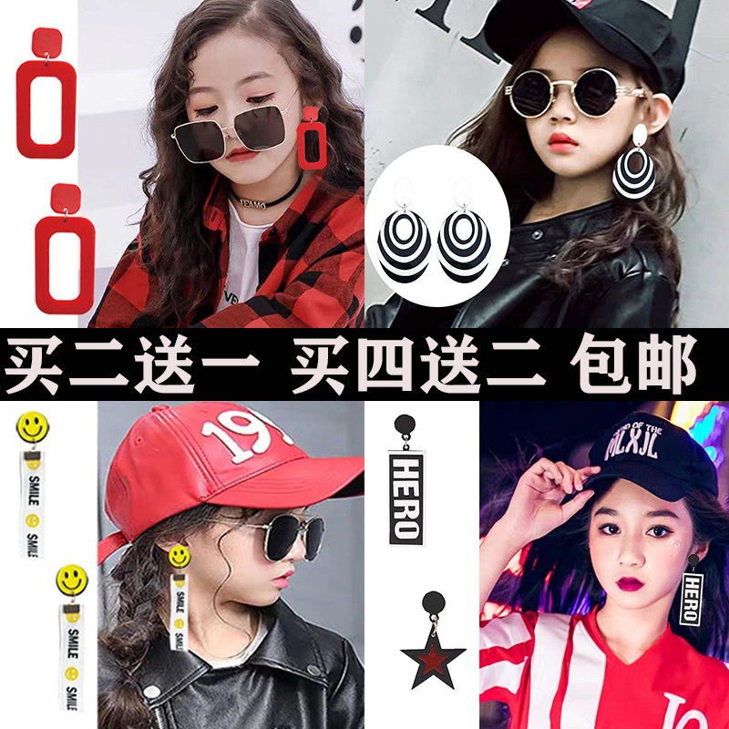 Fashion trendy girl ear clips without ear holes catwalk performance hip-hop Korean cute pain-proof ear acupuncture earrings