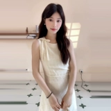 Белое летнее платье без рукавов, летняя весенняя длинная юбка