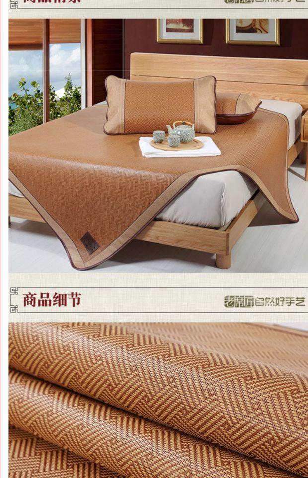 Ruanxi mùa hè con mat ngủ 1,8 # giường 1,5m mây mat băng tinh khiết tự nhiên Teng ins có thể gập lại rửa mat - Thảm mùa hè chiếu điều hòa cho trẻ sơ sinh