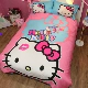 Phim hoạt hình kt Hello Kitty lưới màu đỏ trẻ em giường bông ba hoặc bốn bộ bông công chúa gió giường chăn tấm