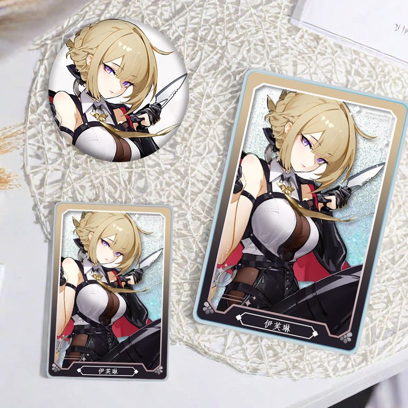 Zenless Zone Zero Evelyn Chevalier Mahjong-Themed Acrylic Stand & Badge