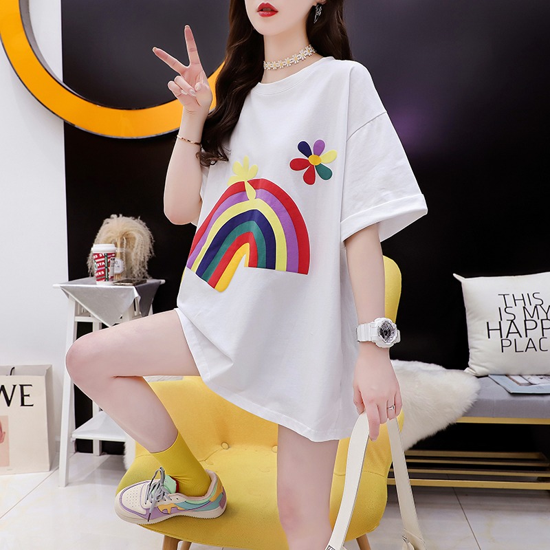 Pregnant woman blouses female summer T-shirt loose short sleeves shorts Summer thin out of fashion models 2022 new two sets