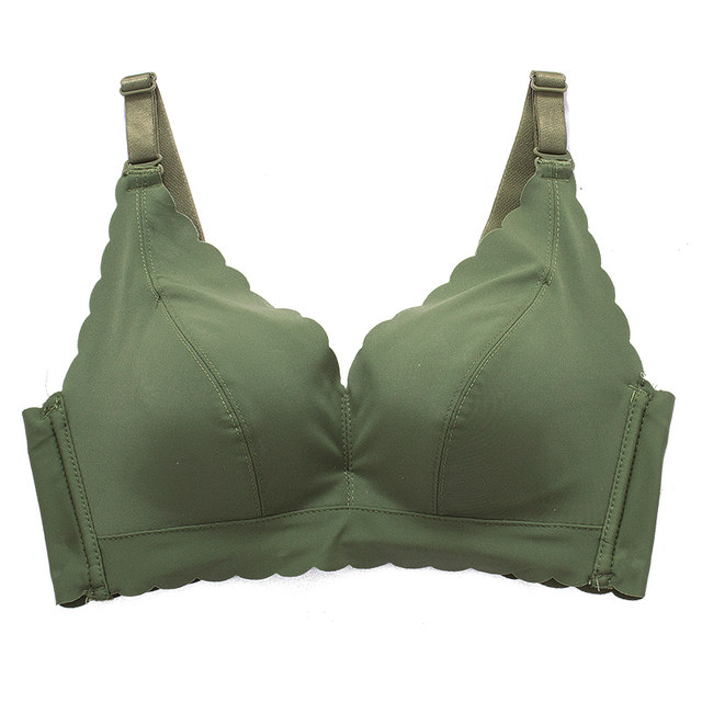 Small-breasted, flat-chested AA cup, empty cup, thin, non-magnetic underwear, no rims, push-up women's seamless electronics factory special bra