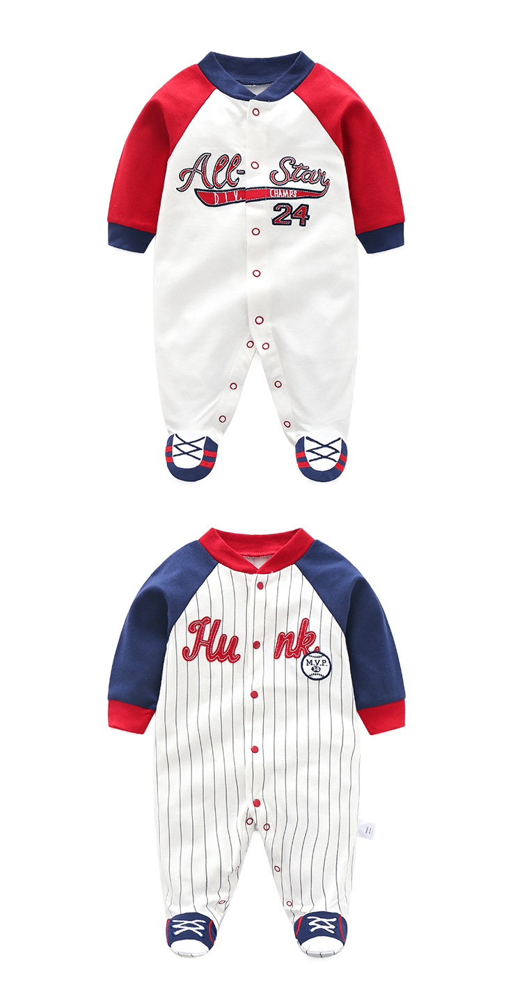 Quần áo sơ sinh cho bé sơ sinh mùa xuân và mùa thu cotton nữ quần áo trẻ sơ sinh 3-6 tháng Quần áo ngủ cho bé sơ sinh áo liền quần lót lông cho bé