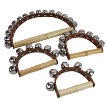 High-quality musical instruments cowhide bells early education childrens dance Orff instruments hand-cranked 5 bells 7 bells 9 bells and 15 bells