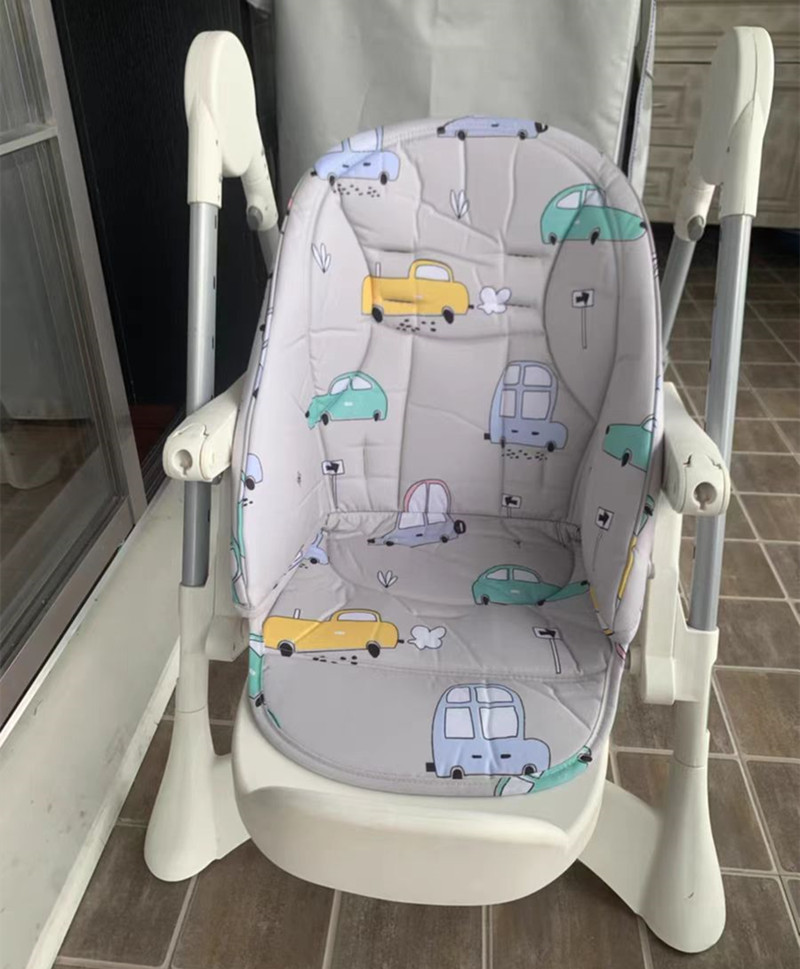 Applicable beie baby baby dining chair cushion egg shaped baby leather suit Oxford waterproof seat belt