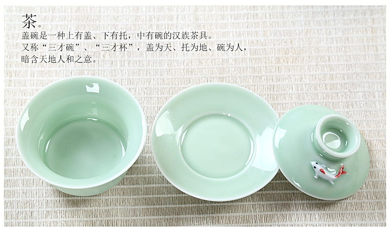 Bộ ấm trà gốm sứ Long Tuyền Bộ Bộ tách trà Kung Fu Bộ ấm trà Bộ ấm trà Chén trà Cup Cup Cup tách uống trà