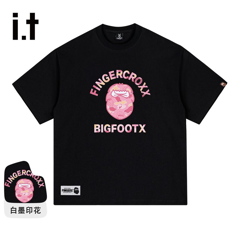 It Fingercroxx American Heavyweight Ape Couple Short-Sleeved T-Shirt Trendy Brand 2026 Summer New Pure Cotton T-Shirt