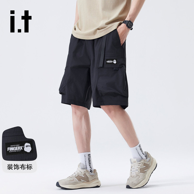 It Fingercroxx American-Style Shorts for Men 2025 New Summer Breathable Loose Outdoor Sports Five-Point Pants