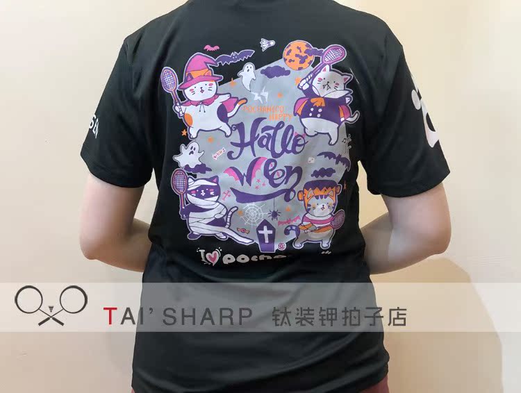 Special price Japan JP version of high god GOSEN Halloween helloween kitty badminton culture shirt