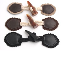 Large Coat Clasp to buckle upscale Accessories Delicate Fashion Buttons Big Clothes Buttoned Leather Grass Jacket Buttoned Goat corner clasp