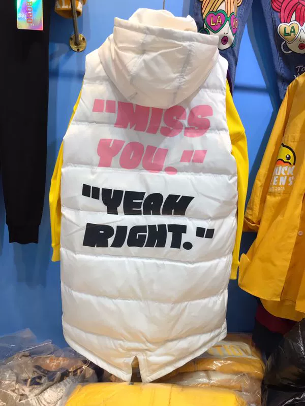 Thu đông 2019 thương hiệu Larabobo Tide chính hãng có thể tháo rời có thể tháo rời xuống áo khoác vest vest 34472 - Xuống áo khoác