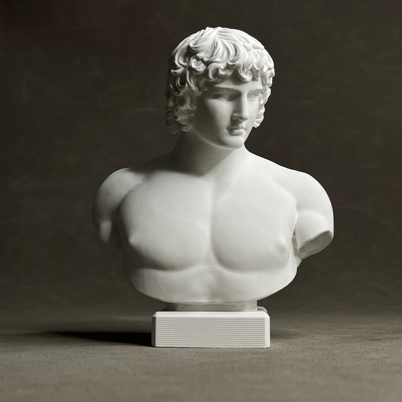 Antinous Plaster Sculpture Desktop Ornaments Decorative Props Classical Art Bookshelf Commercial Display Props