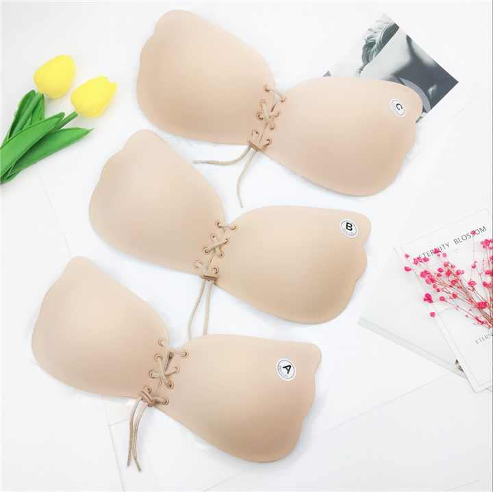 Quây quây silicone vô hình áo ngực đẹp trở lại đồ lót mỏng phần ngực dán đám cưới ngực nhỏ tụ tập chống trượt núm vú dán núm vú