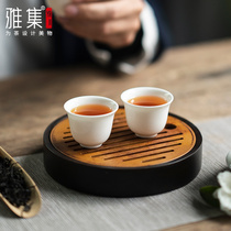 Yaji tea set elegant bone china cup cup tea tray kung fu tea set simple tea set dry bubble tea cup